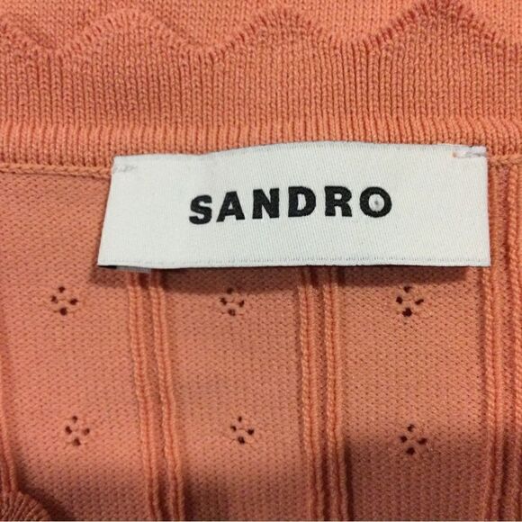 SANDRO Cropped Cardigan With Balloon Sleeves - Picture 7 of 11
